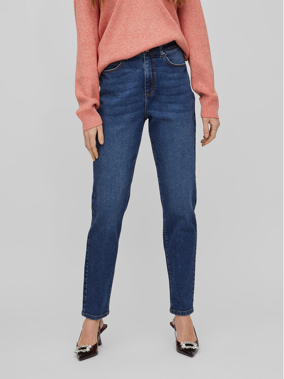 Vila Jeans Naomi 14080820 Blu scuro Mom Fit, taglia : 36_30