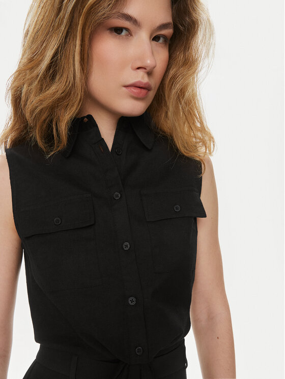 Brave Soul Brave Soul Srajca LWT-548ELIZABETH Črna Straight Fit