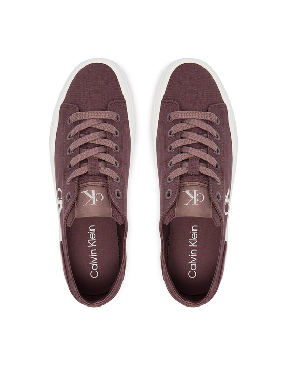 Calvin Klein Jeans Calvin Klein Jeans Sneakersy Vulc Flatform Low Canvas Mg YW0YW01763 Bordowy
