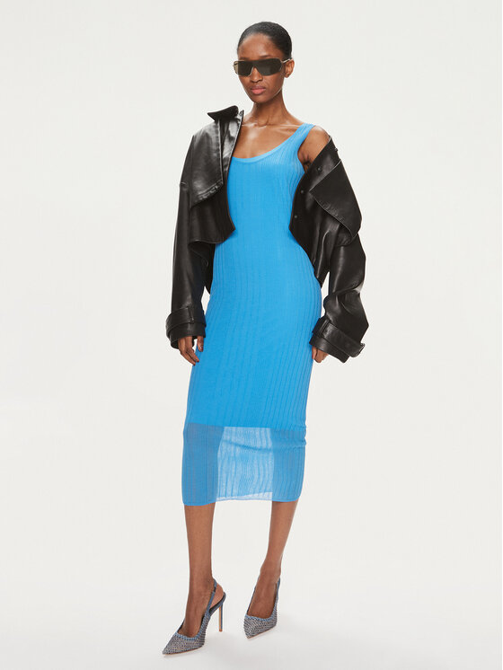 PINKO Pinko Kleid für den Alltag Dune 103540 A1ND Blau Slim Fit
