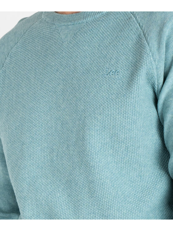 Lee Lee Sweter L83PKH41 Turkusowy Regular Fit