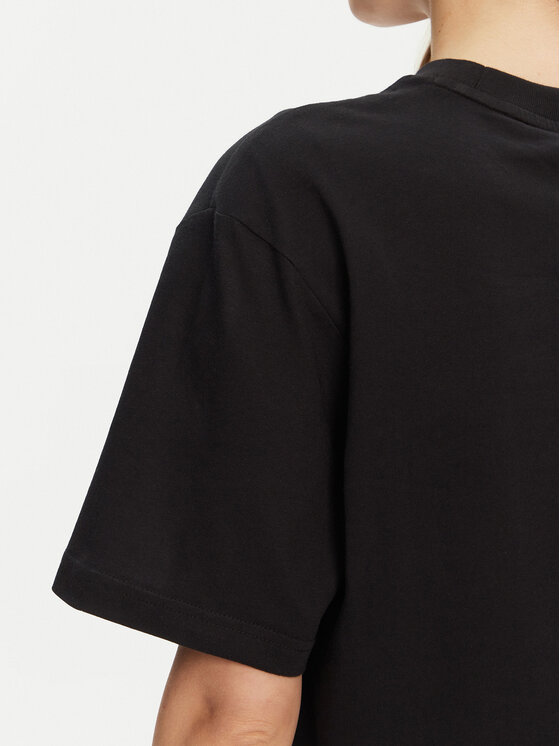 adidas adidas Póló Essentials Big Logo Boyfriend JG8736 Fekete Loose Fit