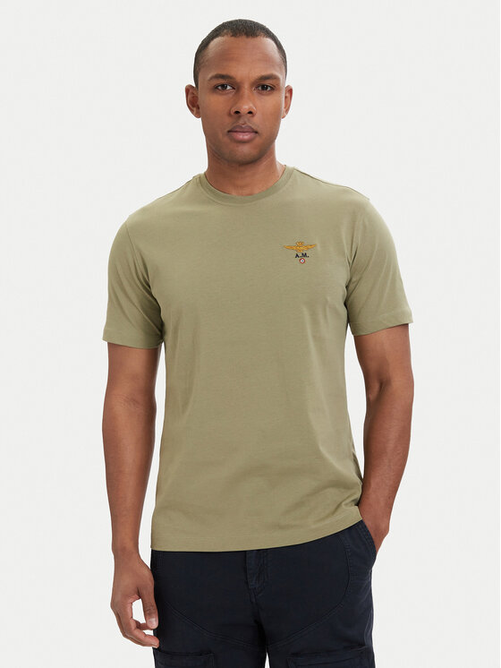 Aeronautica Militare Aeronautica Militare Tričko 261TS1580UJ00372 Zelená Regular Fit