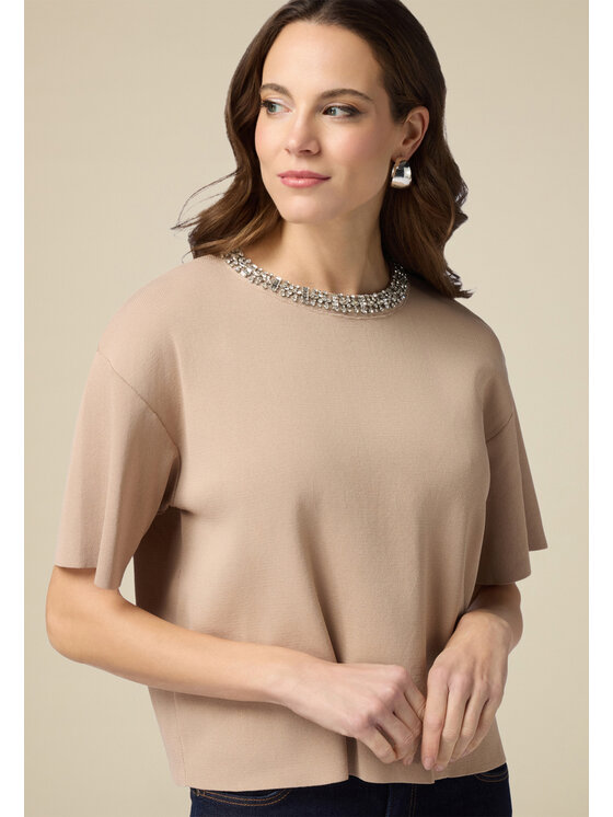 Oltre Oltre Kardigan M266J004999N002 Écru Boxy Fit