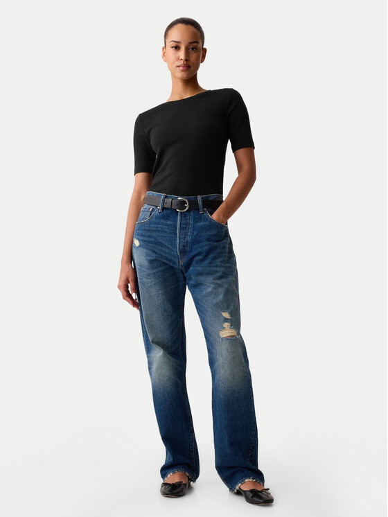 Gap Gap Tričko 540635-01 Čierna Slim Fit