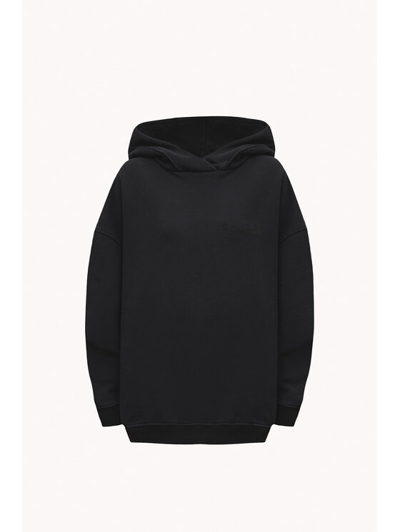 Epuzer Epuzer Bluza in matt black Czarny Loose Fit