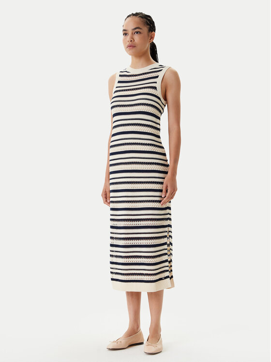 Tommy Hilfiger Tommy Hilfiger Kötött ruha WW0WW45649 Bézs Slim Fit