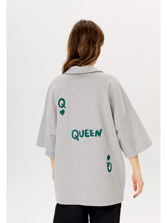 Mirons Mirons Polo Soft Szary Oversize