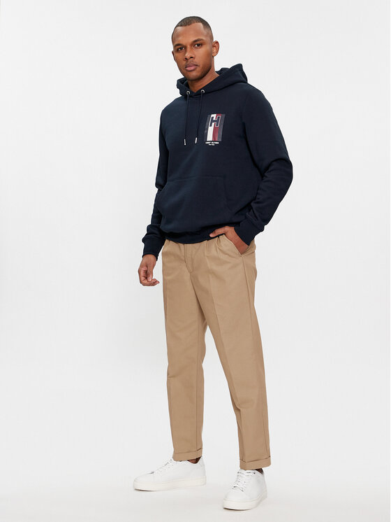 Tommy Hilfiger Tommy Hilfiger Pulóver Emblem MW0MW33665 Sötétkék Regular Fit