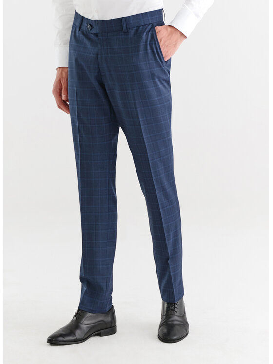 Pako Lorente Pako Lorente Spodnie garniturowe P23SF-6G-010 Granatowy Slim Fit