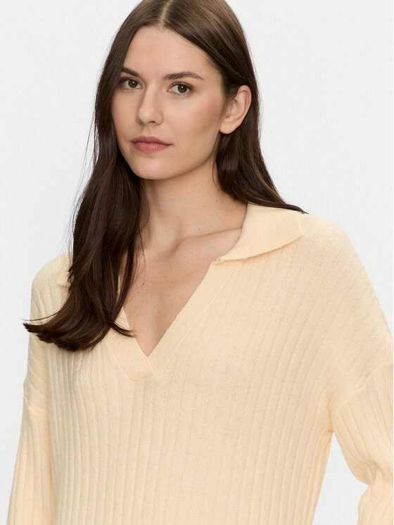 Brave Soul Brave Soul Плетена рокля LKD-248ZULLATTA Екрю Oversize