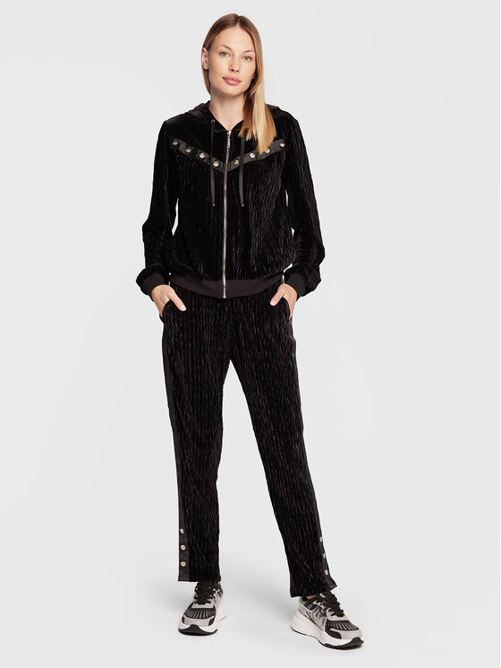 Liu Jo Liu Jo Kalhoty z materiálu TF2128 J6259 Černá Regular Fit