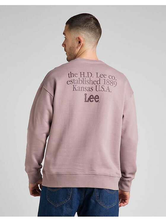 Lee Lee Bluza LOGO LOOSE SWS Fioletowy Loose Fit