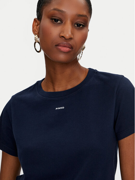 PINKO Pinko T-särk Jerssey Old Wash 100373 A228 Tumesinine Regular Fit