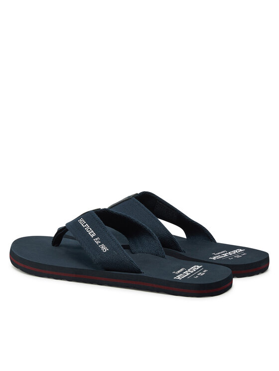 Tommy Hilfiger Tommy Hilfiger Čības uz pirksta Hilfiger 85 Beach Sandal FM0FM05339 Tumši zils