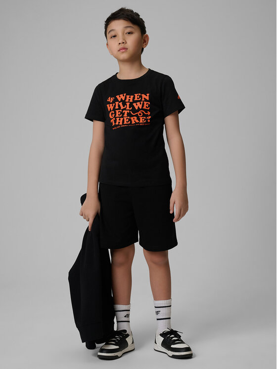 4F 4F T-Shirt HIKING TRIP Czarny Regular Fit