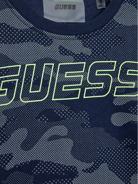 Guess Guess Majica dugih rukava L3RQ08 K9Z21 Plava Regular Fit