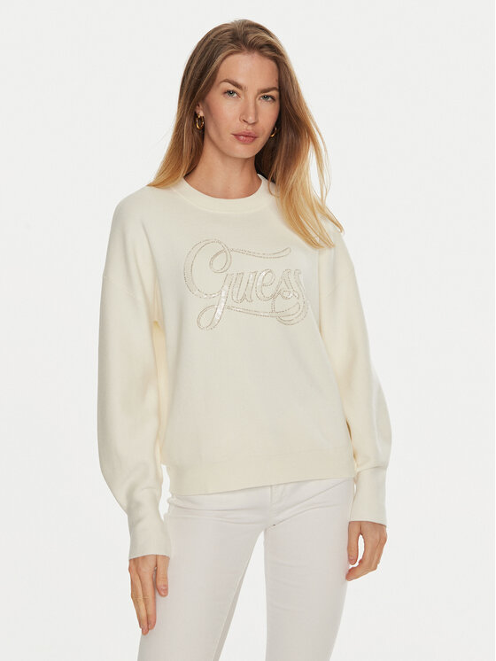 Damski Sweter Guess, Rozmiar XS, Écru, Laura W4BR07 Z26I2