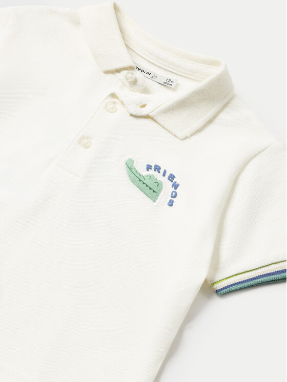 Mayoral Mayoral Polo majica 1106 Bela Regular Fit