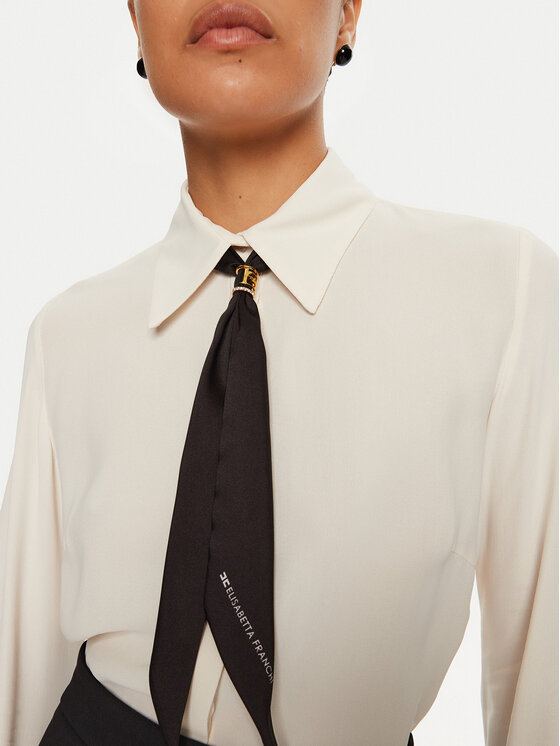 Elisabetta Franchi Elisabetta Franchi Camicia CA-T96-47E2 Écru Regular Fit