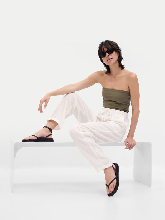 Gap Gap Hlače 541243-02 Bijela Loose Fit