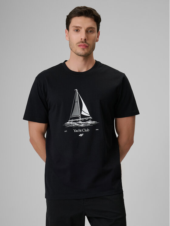 4F 4F T-Shirt LAKESIDE ESCAPE Czarny Relaxed Fit