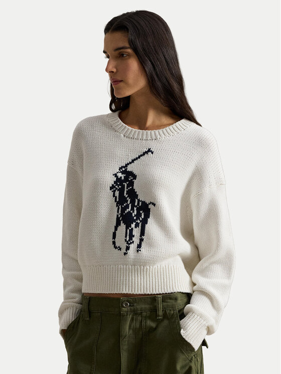 Polo Ralph Lauren Polo Ralph Lauren Sweater 211A96234002 Fehér Relaxed Fit