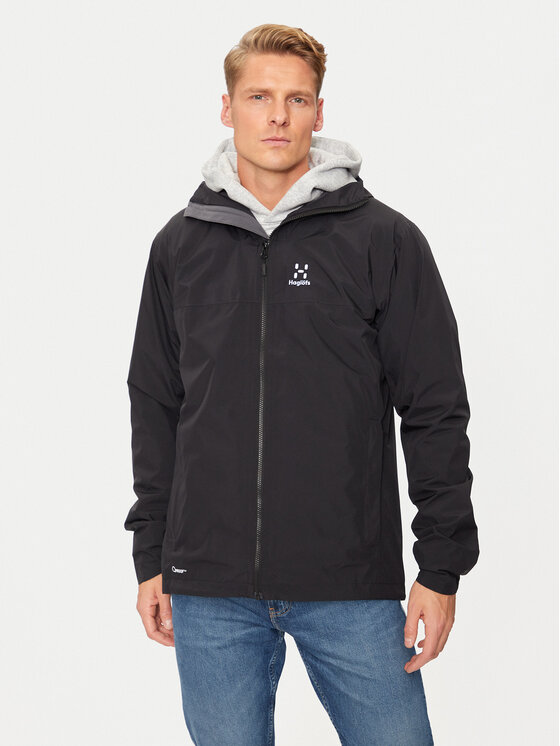 Haglöfs Nepremokavá bunda Korp Proof 607958 Čierna Standard Fit