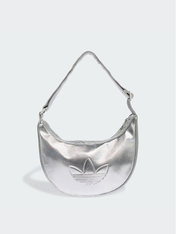adidas adidas Geantă Adicolor Half Crescent Bag Metallic Pu KR1562 Argintiu