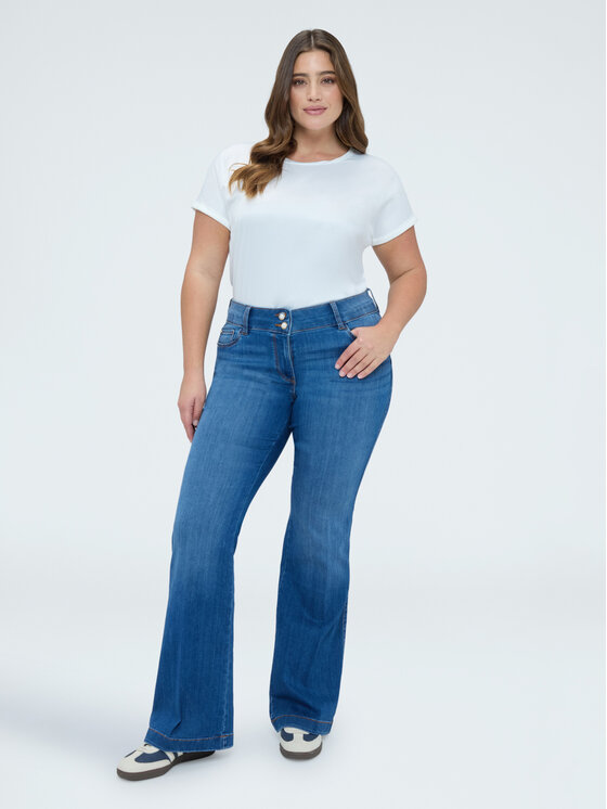 Fiorella Rubino Fiorella Rubino Jeansy P464T005155N024 Niebieski Flare Fit