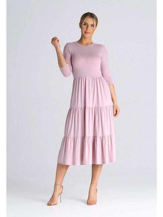FIGL FIGL Sukienka codzienna SUKIENKA M943 Różowy Regular Fit