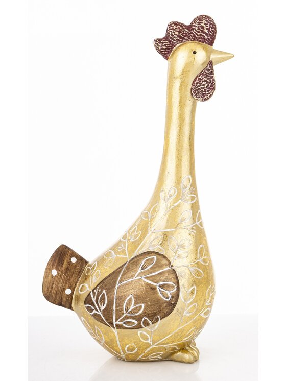MIAhome MIAhome Figurka KURKA Złotopiórka medium Złoty