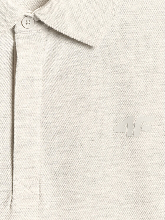 4F 4F Polo COMMERCIAL Szary jasny Regular Fit