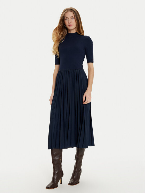 Sukienka codzienna Tommy Hilfiger, Rozmiar XS, Granatowa, WW0WW44429