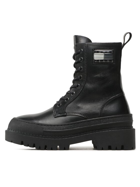 Tommy Jeans Tommy Jeans Μποτάκια Tjw Foxing Lace Up EN0EN02217 Μαύρο