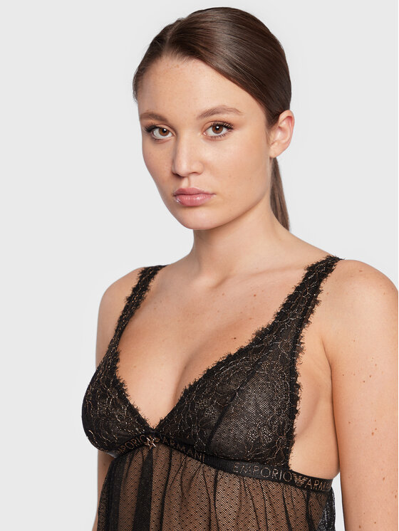Emporio Armani Underwear Emporio Armani Underwear Nočná košeľa 164605 2F207 00020 Čierna Regular Fit