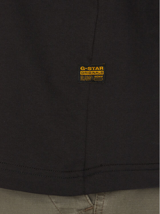 G-Star Raw G-Star Raw Tricou Floock G-Script D25148-C784 Negru Regular Fit