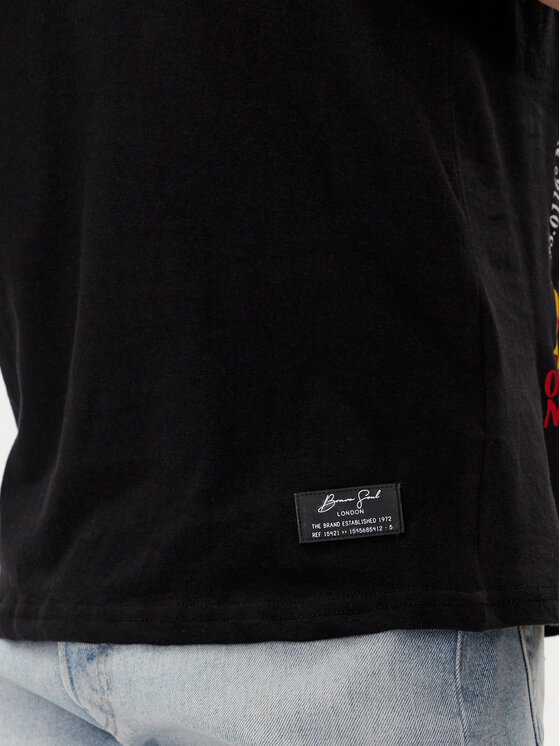 Brave Soul Brave Soul Majica MTS-149TAKEAWAY Črna Straight Fit