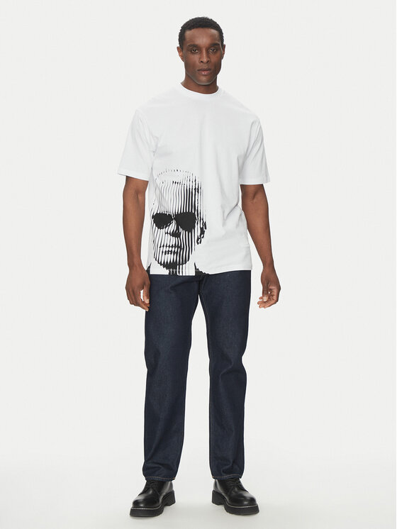KARL LAGERFELD KARL LAGERFELD Tricou 755240 552225 Alb Oversize