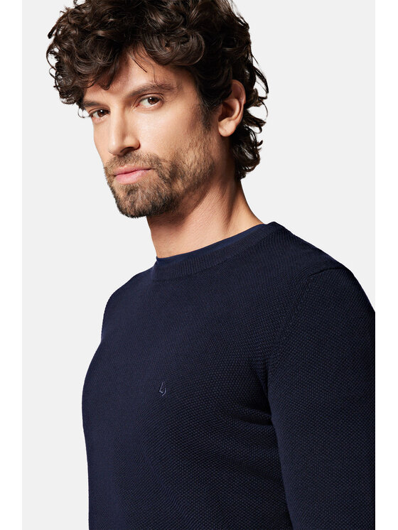 Lancerto Lancerto Sweter Clive SW073223000095 Granatowy Regular Fit
