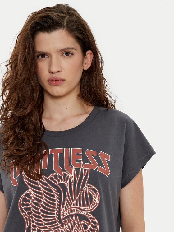 JJXX JJXX T-Shirt Wilma 12274694 Szary Boxy Fit