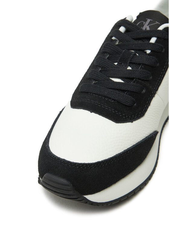 Calvin Klein Jeans Calvin Klein Jeans Sneakersy Runner Laceup Low Mix Mg YW0YW01798 Bílá