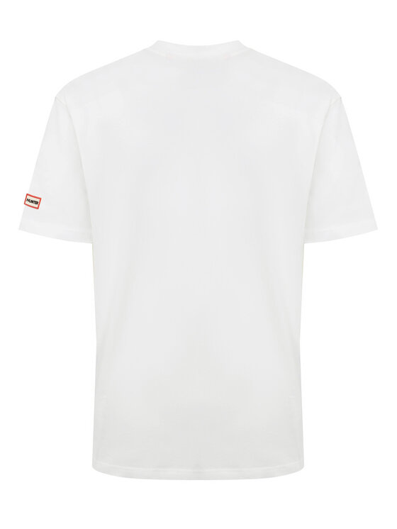 Hunter Hunter Tričko Abele UNISEX HARU0007251 Biela Regular Fit