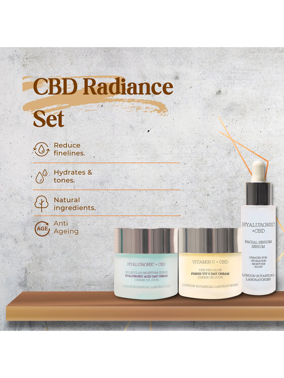 London Botanical Laboratories London Botanical Laboratories Zestaw do twarzy CBD + Bakuchiol (serum + krem ​​nawilżający) Zestaw do pielęgnacji