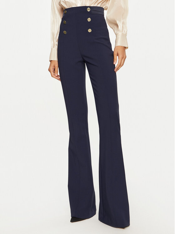 Elisabetta Franchi Elisabetta Franchi Hlače PA-050-47E2-V860 Tamnoplava Regular Fit