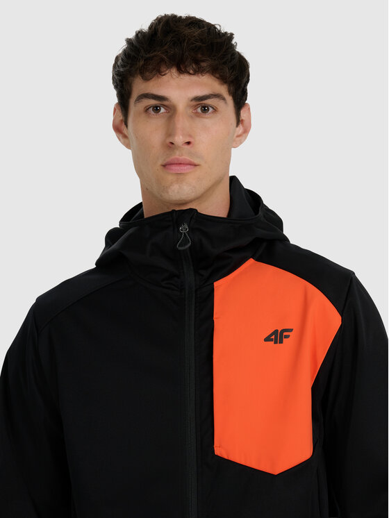 4F 4F Kurtka przejściowa TREKKING Czarny Regular Fit