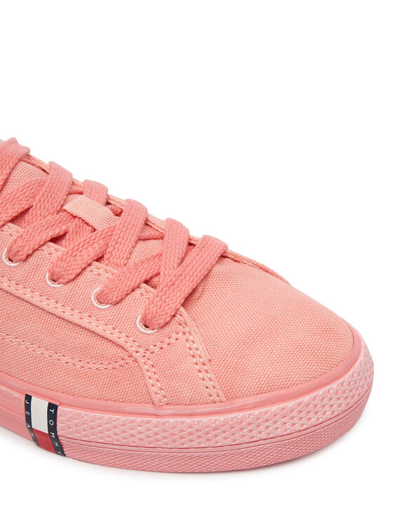 Tommy Jeans Tommy Jeans Tenis superge Archive Vulc Y2K Washed Canvas EN0EN02957 Roza