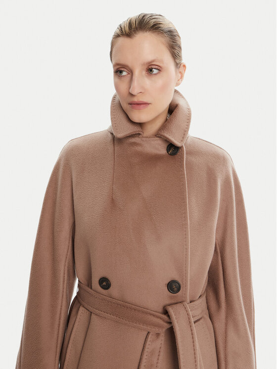 Weekend Max Mara Weekend Max Mara Volneni plašč Resina 2525016031 Rjava Regular Fit