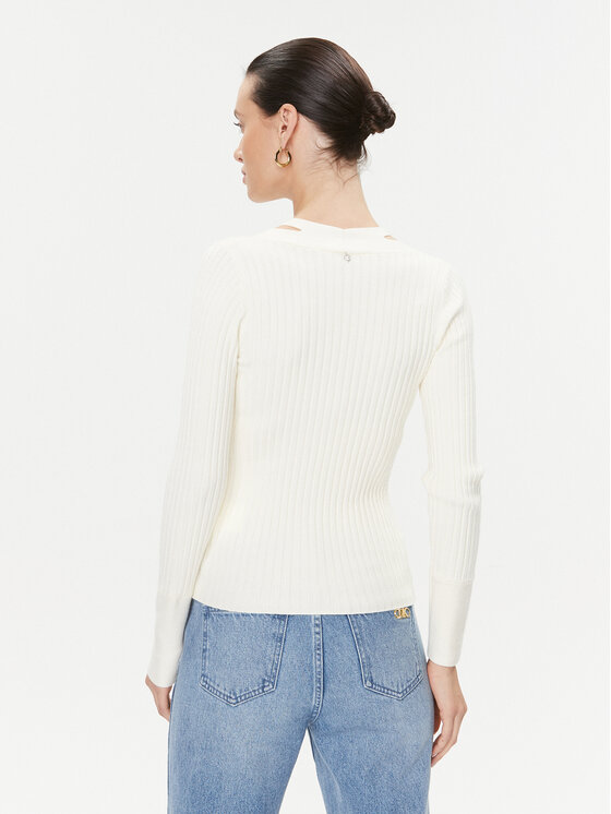 Guess Guess Sweter W3BR30 Z2V42 Écru Regular Fit