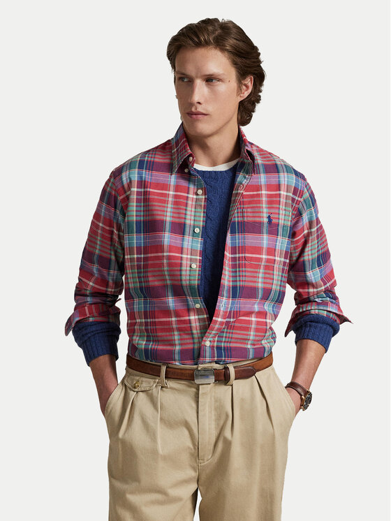 Polo Ralph Lauren Polo Ralph Lauren Cămașă 710P00629002 Roșu Custom Fit